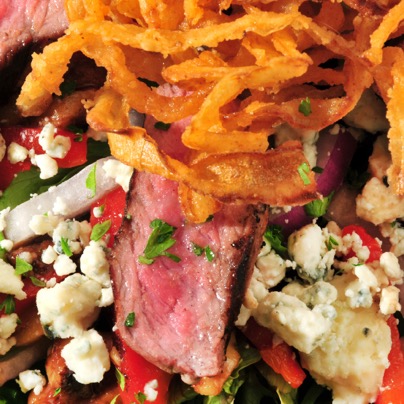 Order Beef and Bleu Salad food online from Kirby Taphouse store, Fayetteville on bringmethat.com