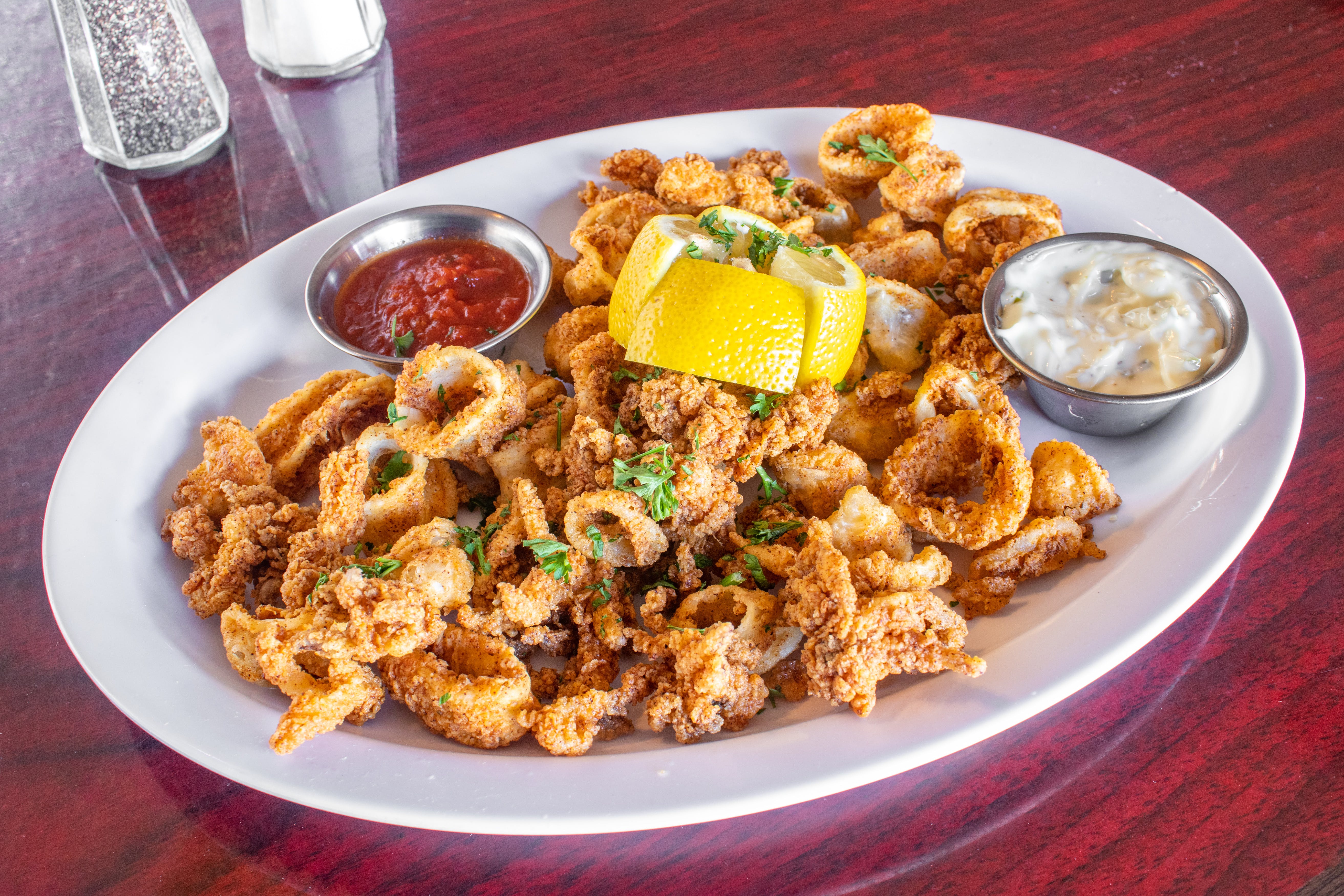 Order Calamari - Appetizer food online from Bambino's Restaurant store, Concord on bringmethat.com