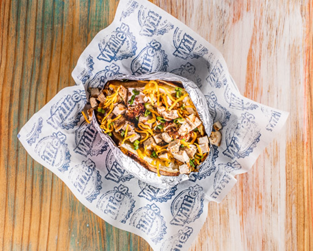 Order Loaded Baked Potato food online from Willie's Grill & Icehouse store, Hill Country Village on bringmethat.com
