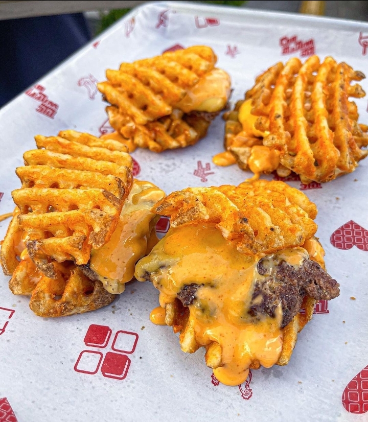 Order Cheeseburger Fryders food online from The Waffle Bus store, Houston on bringmethat.com
