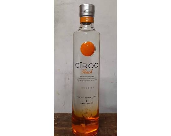 Order Ciroc Peach, 750mL vodka (35.0% ABV) food online from South Liquor store, Long Beach on bringmethat.com