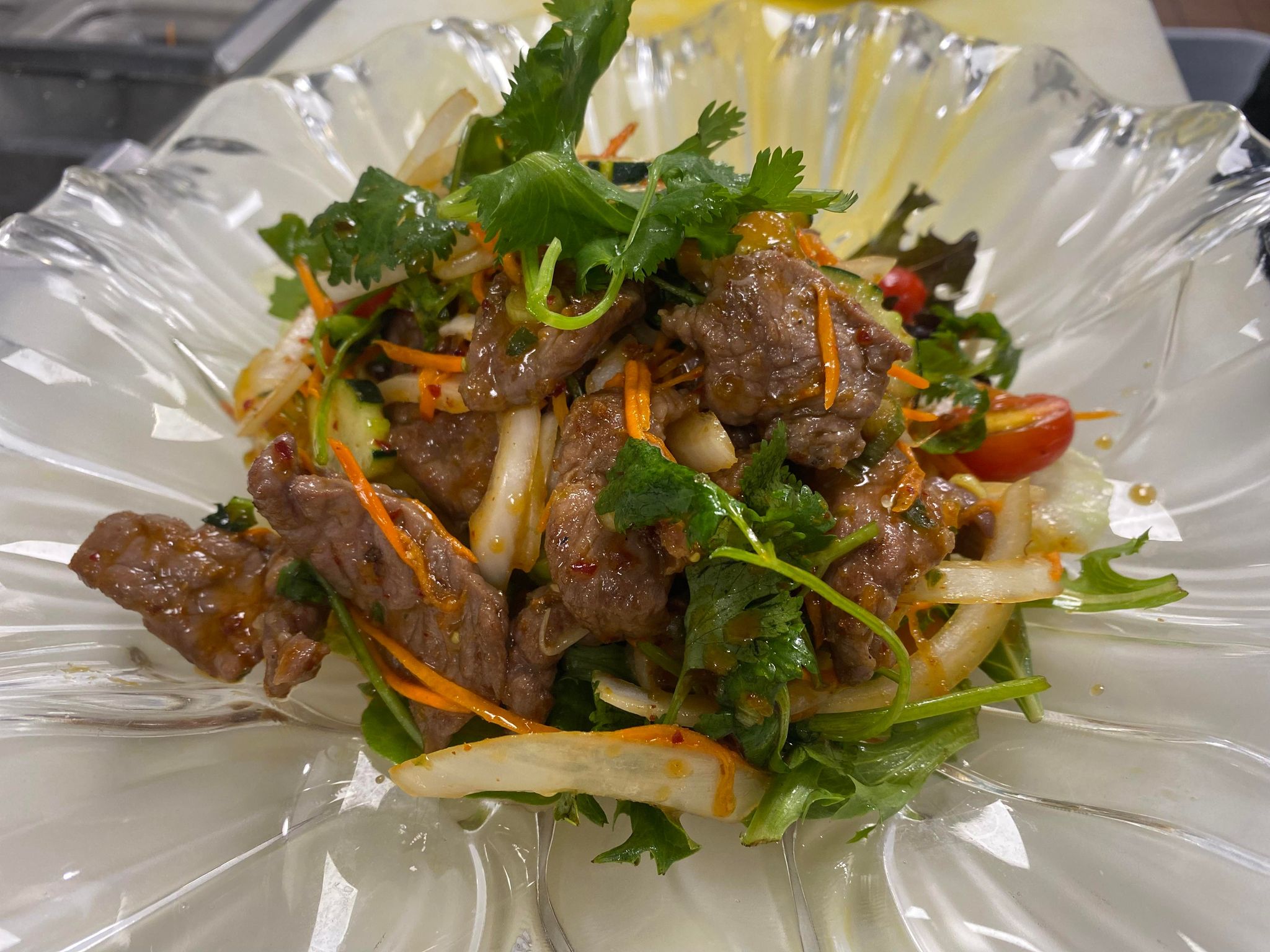 Order 1. Beef Salad food online from The Connection Thai Sushi store, Henderson on bringmethat.com