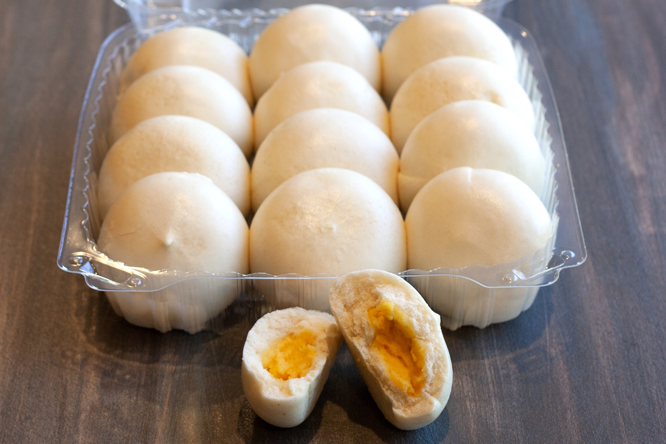 Order Dozen Egg Custard Bao food online from Ginger Cafe store, Gilroy on bringmethat.com