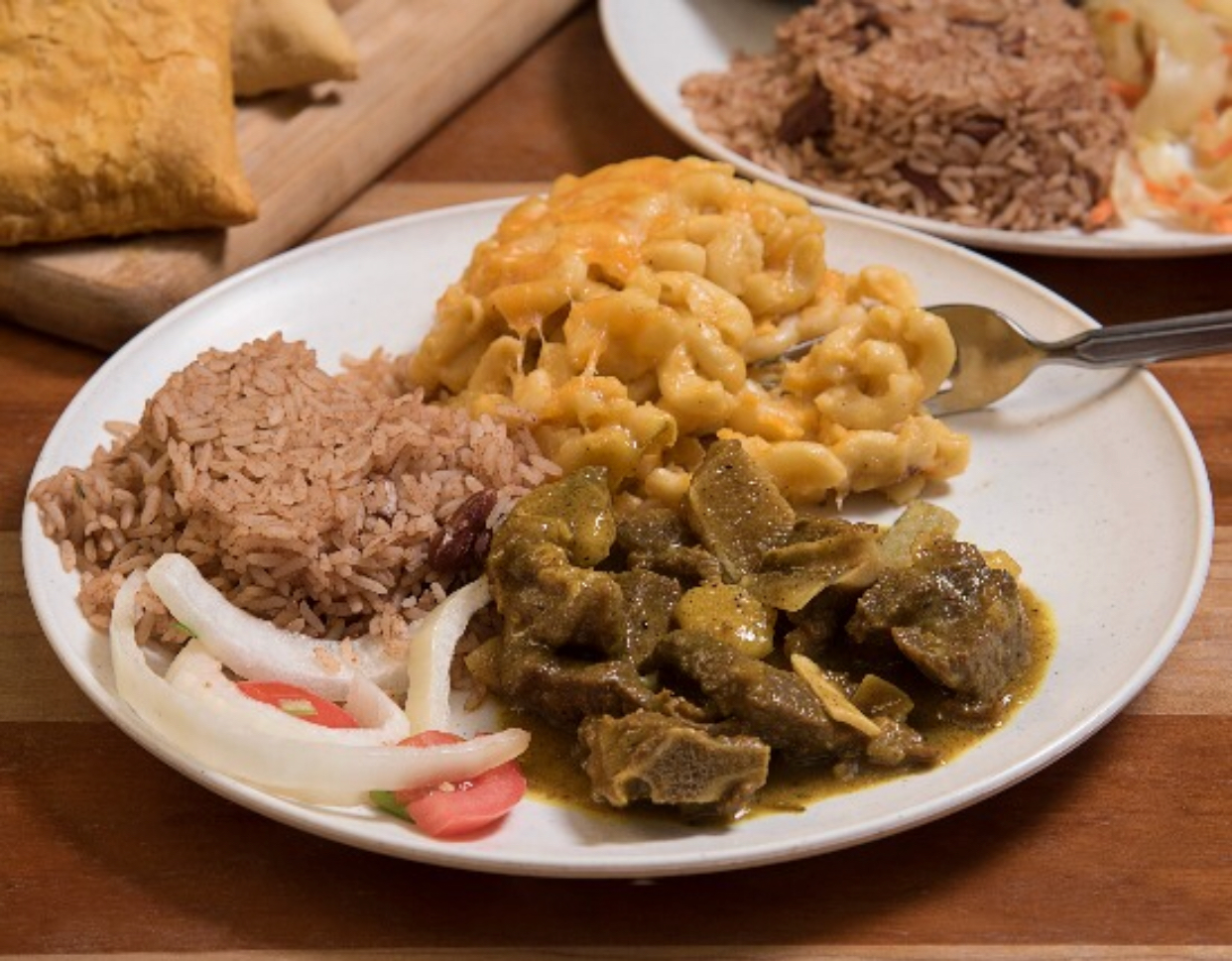 Order Goat Platter food online from One Love Jamaican Takeout store, Norristown on bringmethat.com