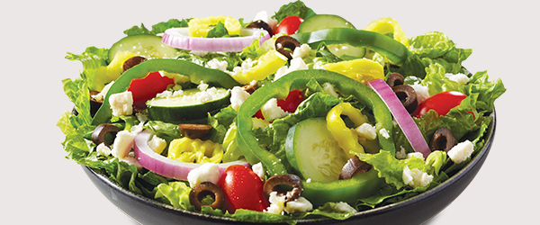 Order Greek Salad food online from Dangelo Grilled Sandwiches store, Barnstable on bringmethat.com