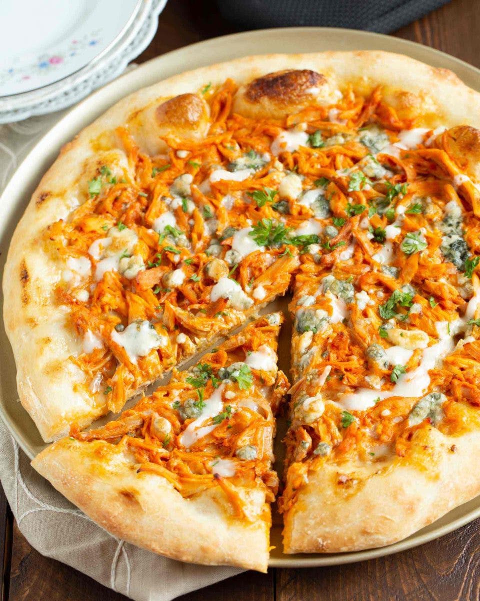 Order Buffalo Chicken Pizza - Small 12" (6 Slices) food online from Original Italian Pizza store, Millville on bringmethat.com