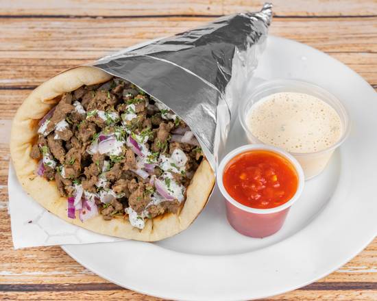 Order Beef in Pita food online from Halal Shawarma store, Houston on bringmethat.com