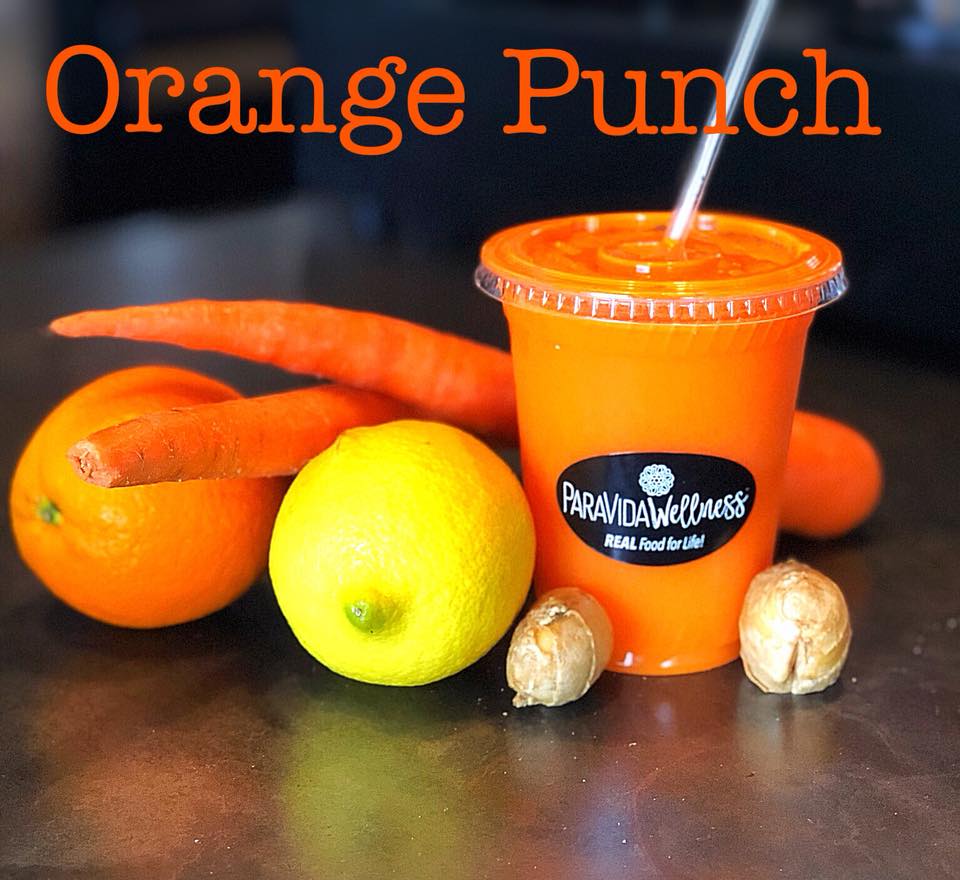 Order 16 oz. Orange Punch Juice food online from ParaVida Wellness store, Victoria on bringmethat.com