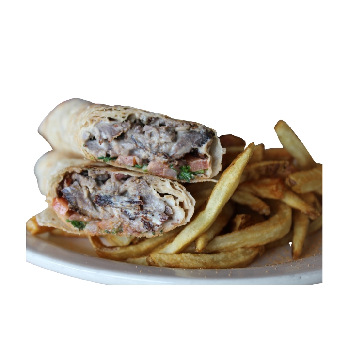 Order Beef Shawarma Lavash food online from Sidon Lebanese Grille & Bakery store, Toledo on bringmethat.com