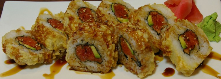 Order R22. Spicy Tuna Tempura Roll food online from Yo! Sushi store, Santa Ana on bringmethat.com