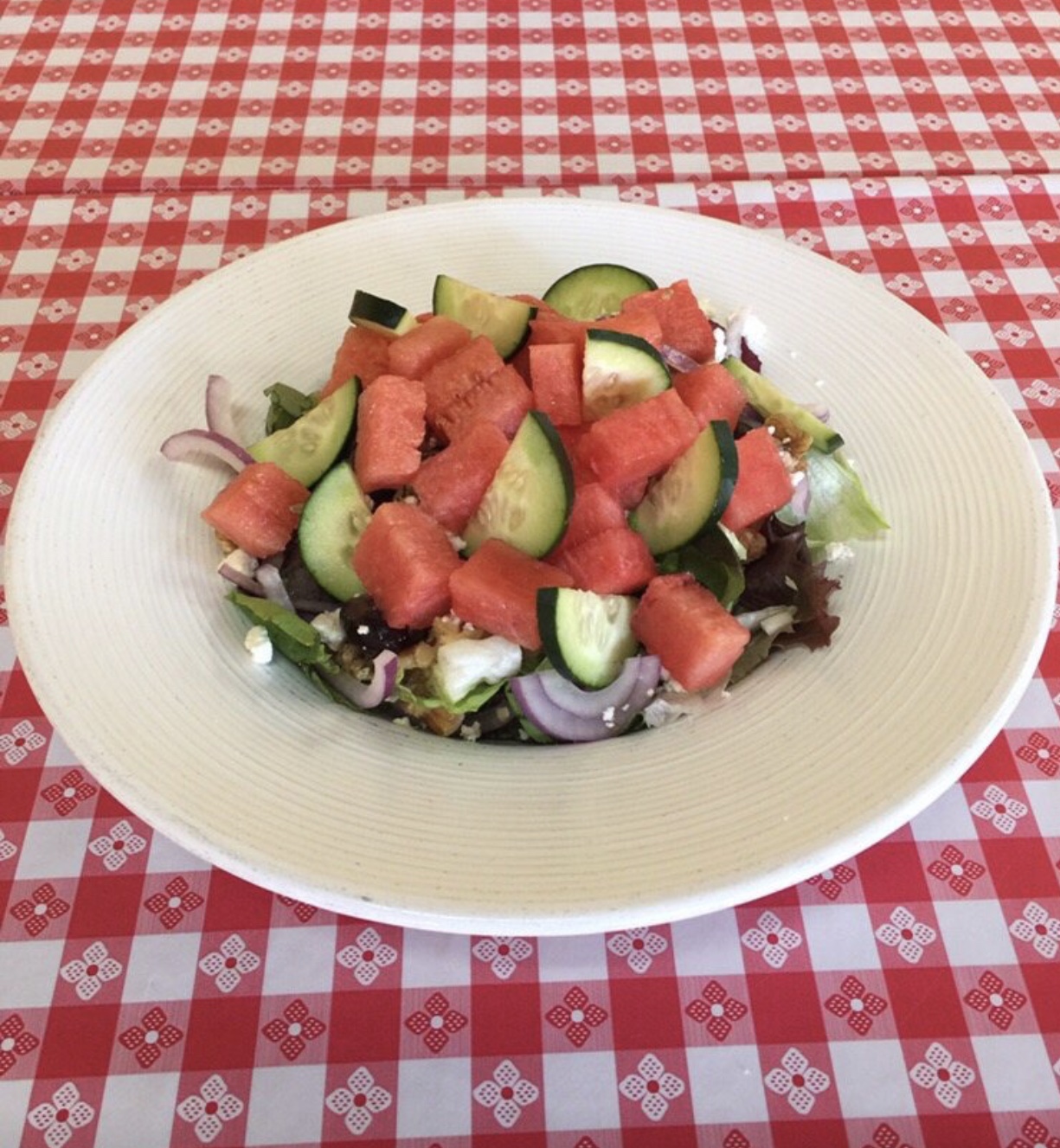 Order Watermelon Salad food online from Pizzeria Bambinos store, Cathedral City on bringmethat.com