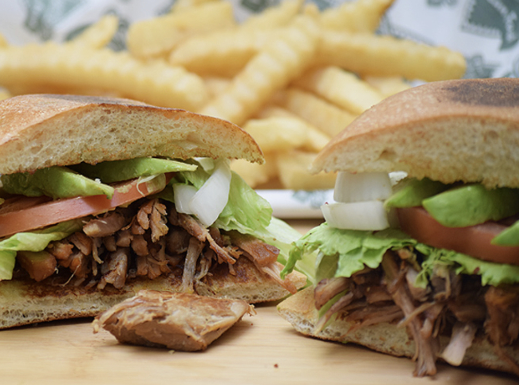 Order Carnitas Torta and fries food online from Federico Mexican Food store, Albuquerque on bringmethat.com