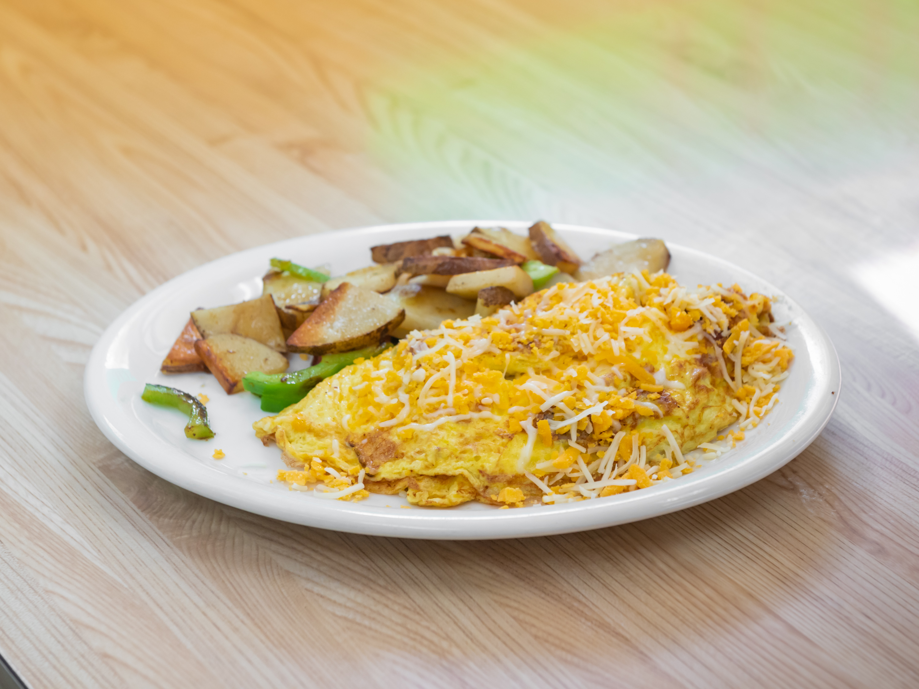 Order Piggy Omelette food online from Boulevard Cafe store, Palmdale on bringmethat.com