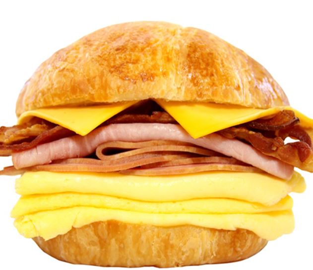 Order 85. Ham, Egg & Cheese Croissant food online from Lee Sandwiches store, Gardena on bringmethat.com