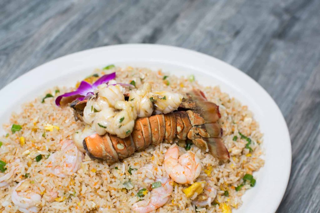 Order FR5. Lobster Fried Rice food online from Houston Crawfish & Seafood store, Houston on bringmethat.com