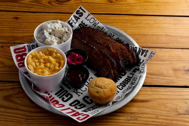 Order Brisket Plate food online from Cali BBQ store, Spring Valley on bringmethat.com