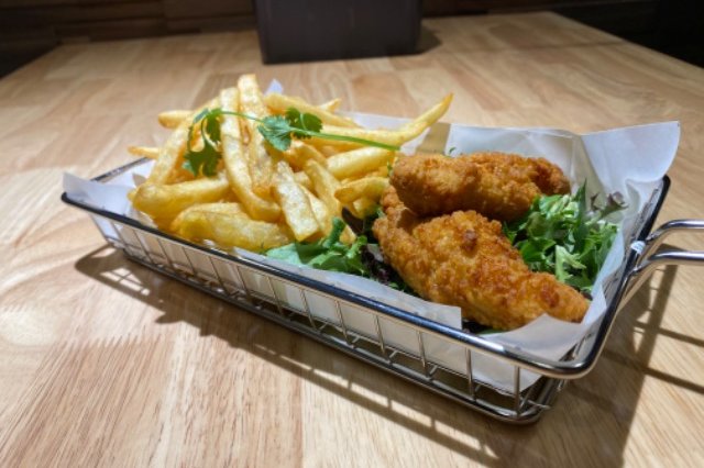 Order Chicken Tender Basket(4pcs) food online from Crazy Seafood store, West Springfield on bringmethat.com