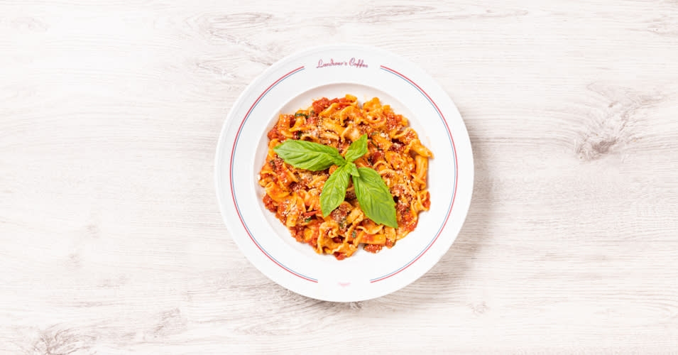 Order Tomato Basil Pasta food online from La Creme Cafe store, Los Angeles on bringmethat.com