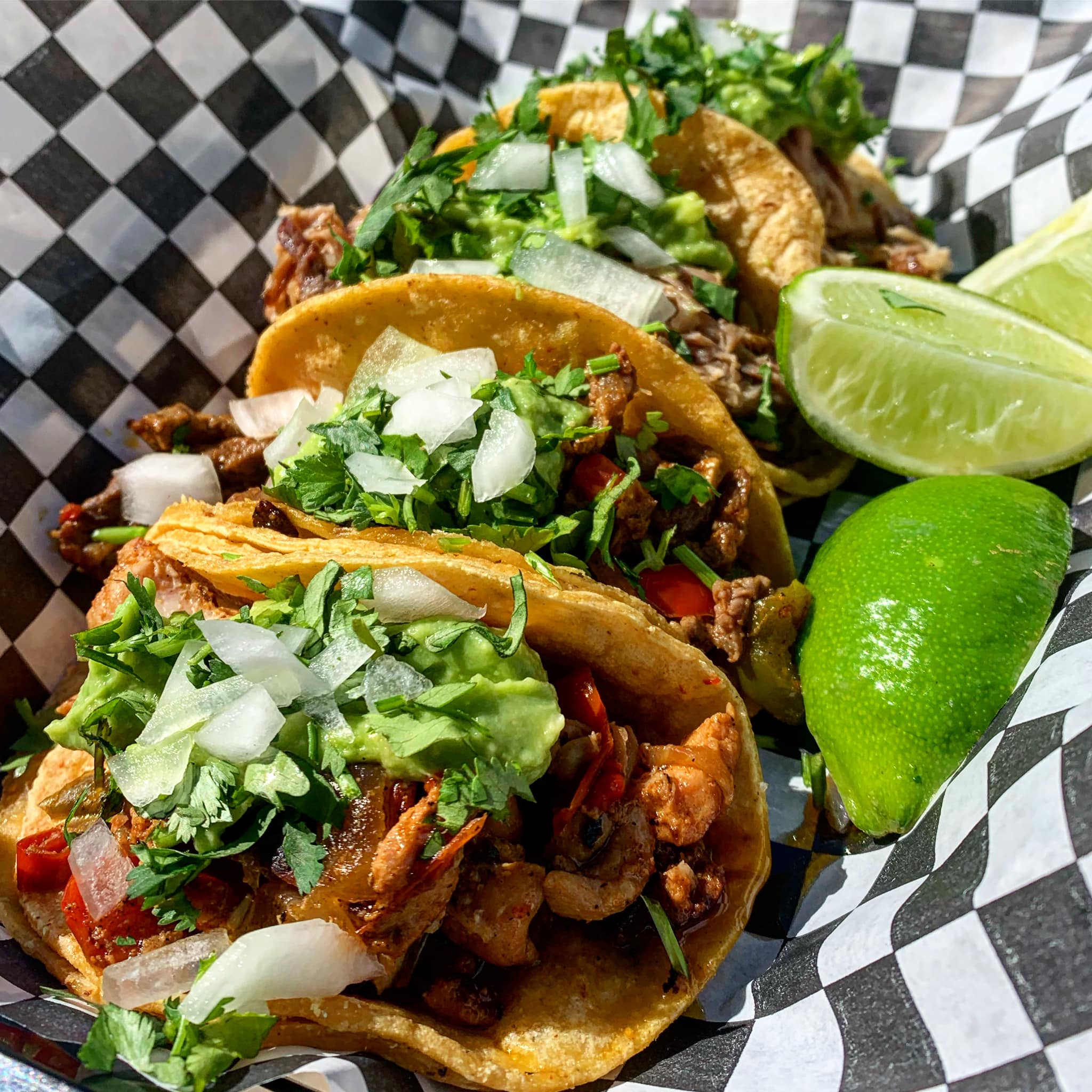 Order 3 Tacos All the Way  food online from Santos Tacos store, Crowley on bringmethat.com