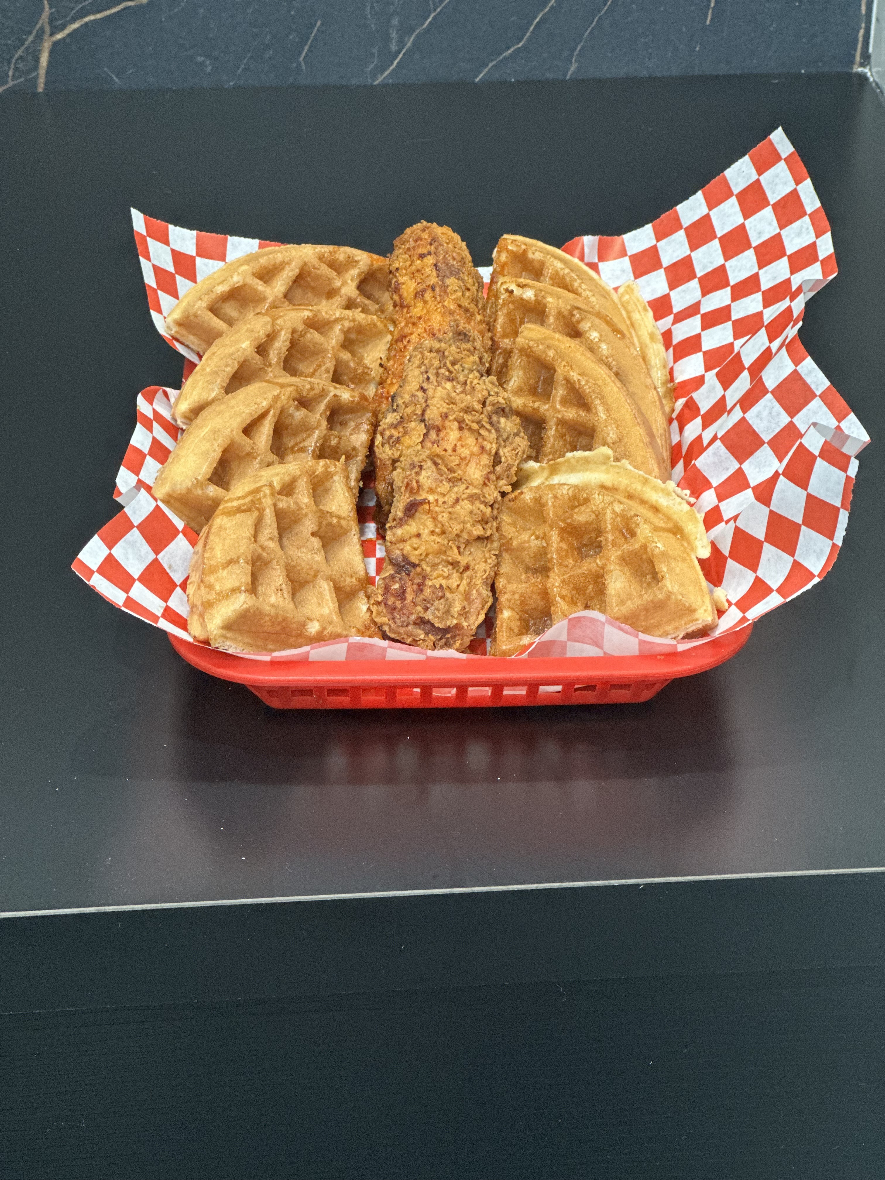 Order Kluckin Waffle Combo 1 food online from The Kluckin Chicken store, Glendale on bringmethat.com