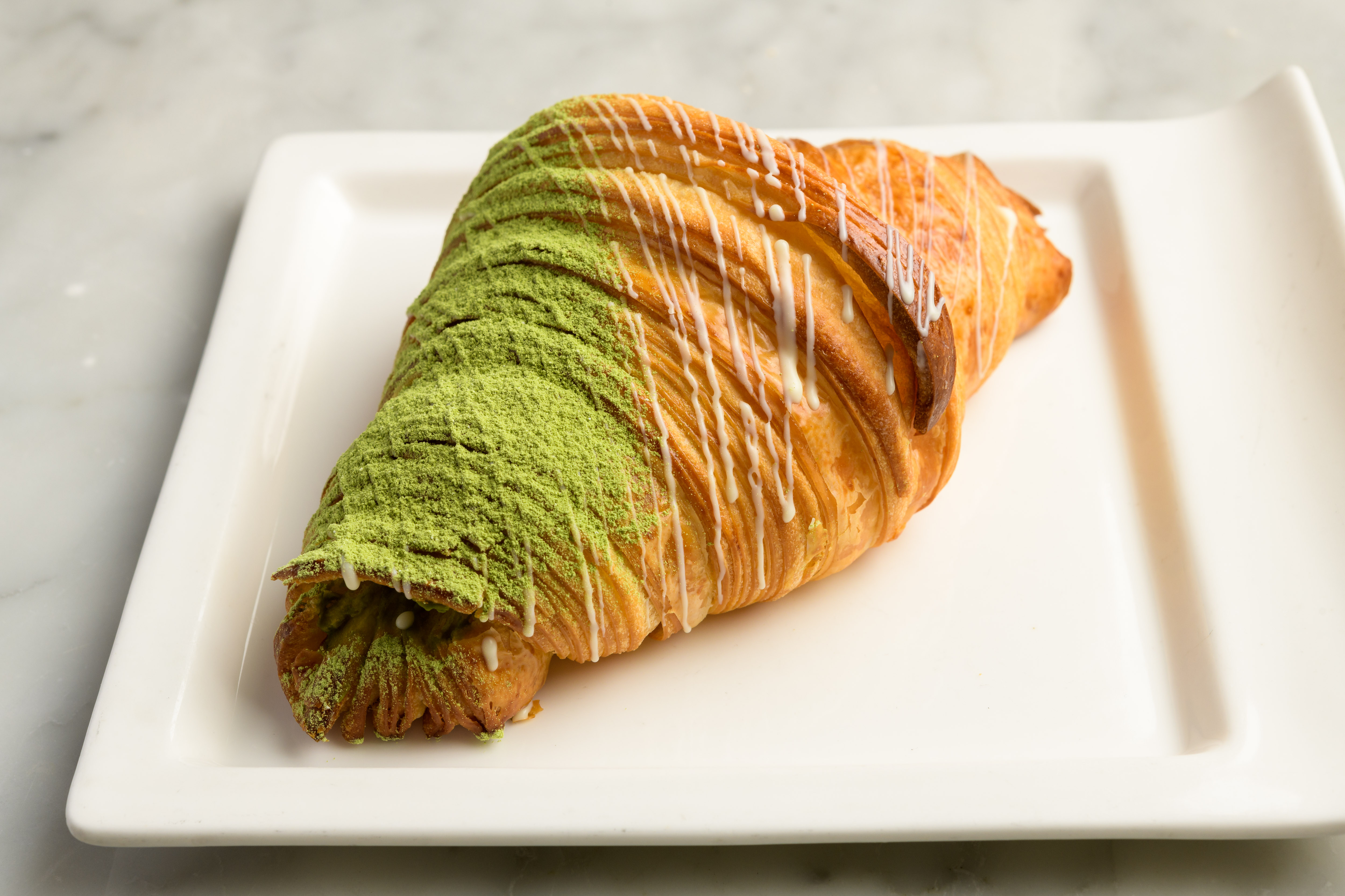 Order Matcha Croissant food online from Alexander Patisserie store, Mountain View on bringmethat.com