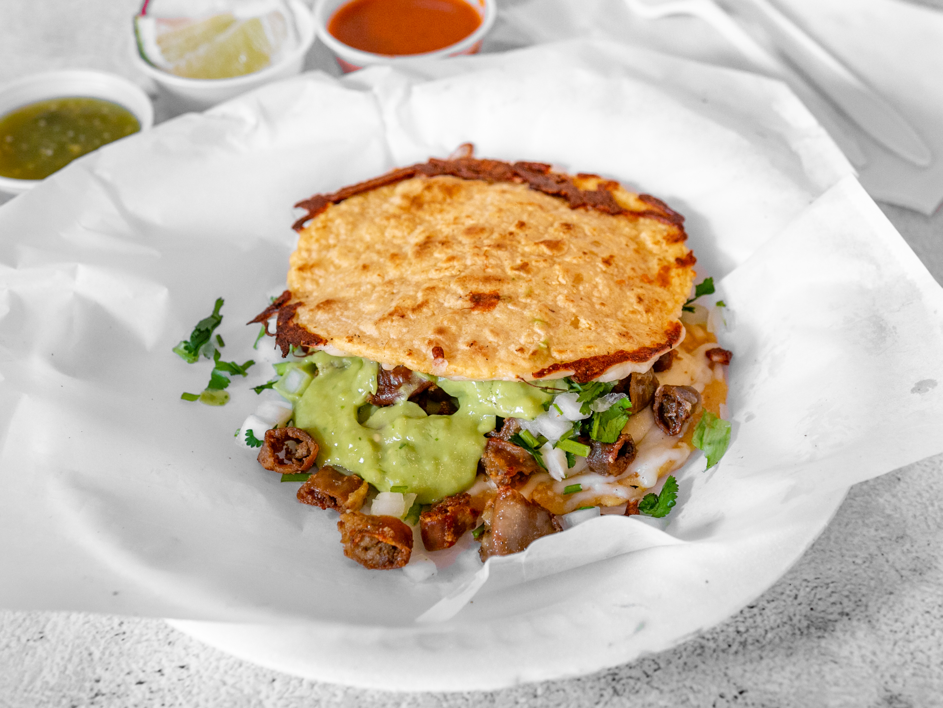 Order Tripa Mulita food online from Tacos Don Goyo store, Downey on bringmethat.com