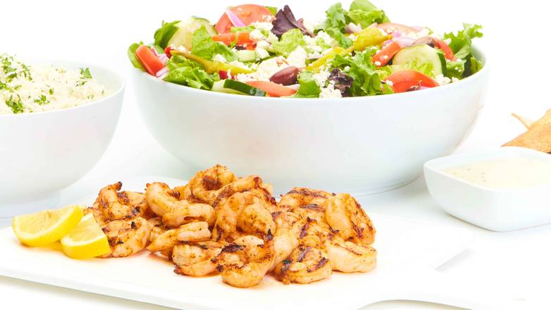 Order Grilled Shrimp Family Feast for 6 food online from Taziki Mediterranean Cafe store, Memphis on bringmethat.com
