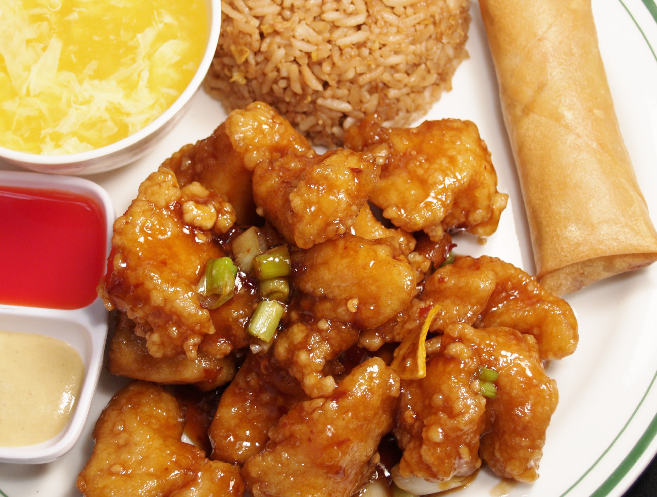Order L22. Orange Flavored Chicken Lunch Special food online from Chef Ming store, Beverly Hills on bringmethat.com