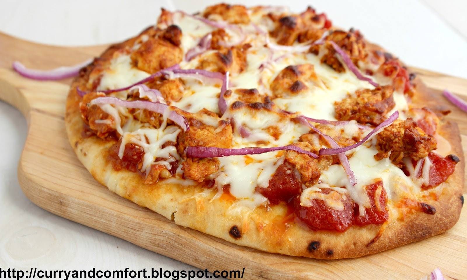 Order Tandoori Chicken Pizza - Large 14" food online from Bombay Grill store, Seattle on bringmethat.com
