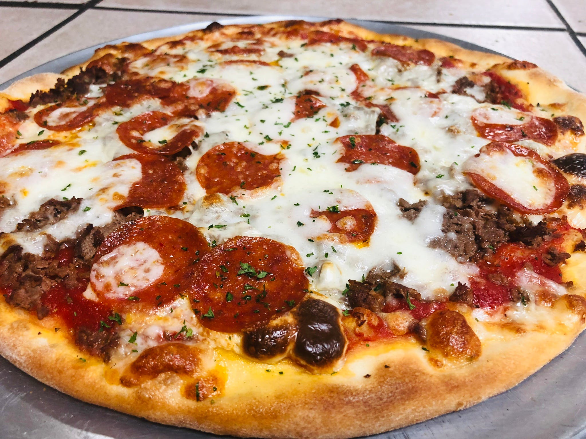 Order The Barbarian Pizza - Personal 12" food online from All About The Crust store, Woodbury on bringmethat.com