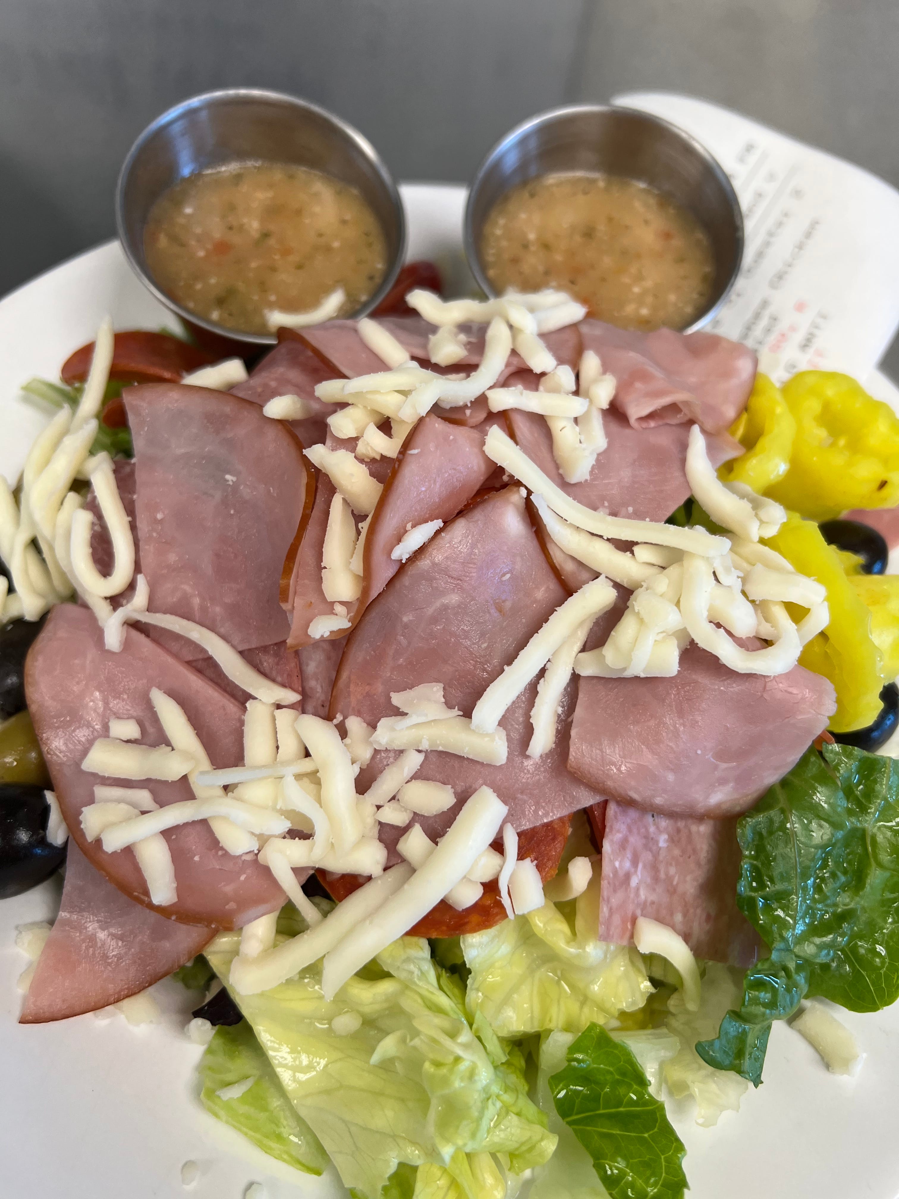 Order Antipasto Salad - Small food online from Pizza Mia store, Grand Blanc on bringmethat.com