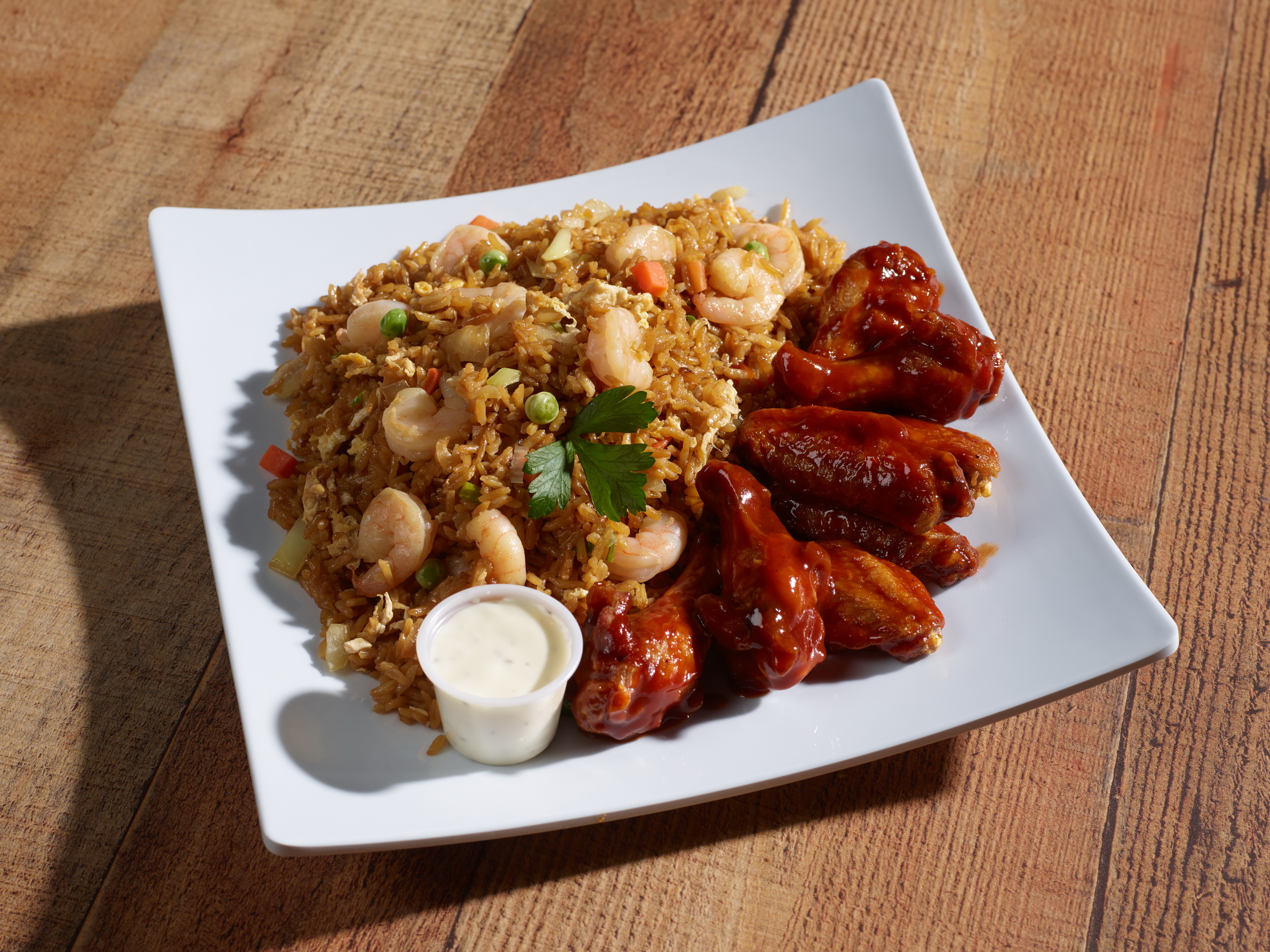 Order Shrimp Fried Rice with Wings food online from Gao's Hot Wings store, Marietta on bringmethat.com