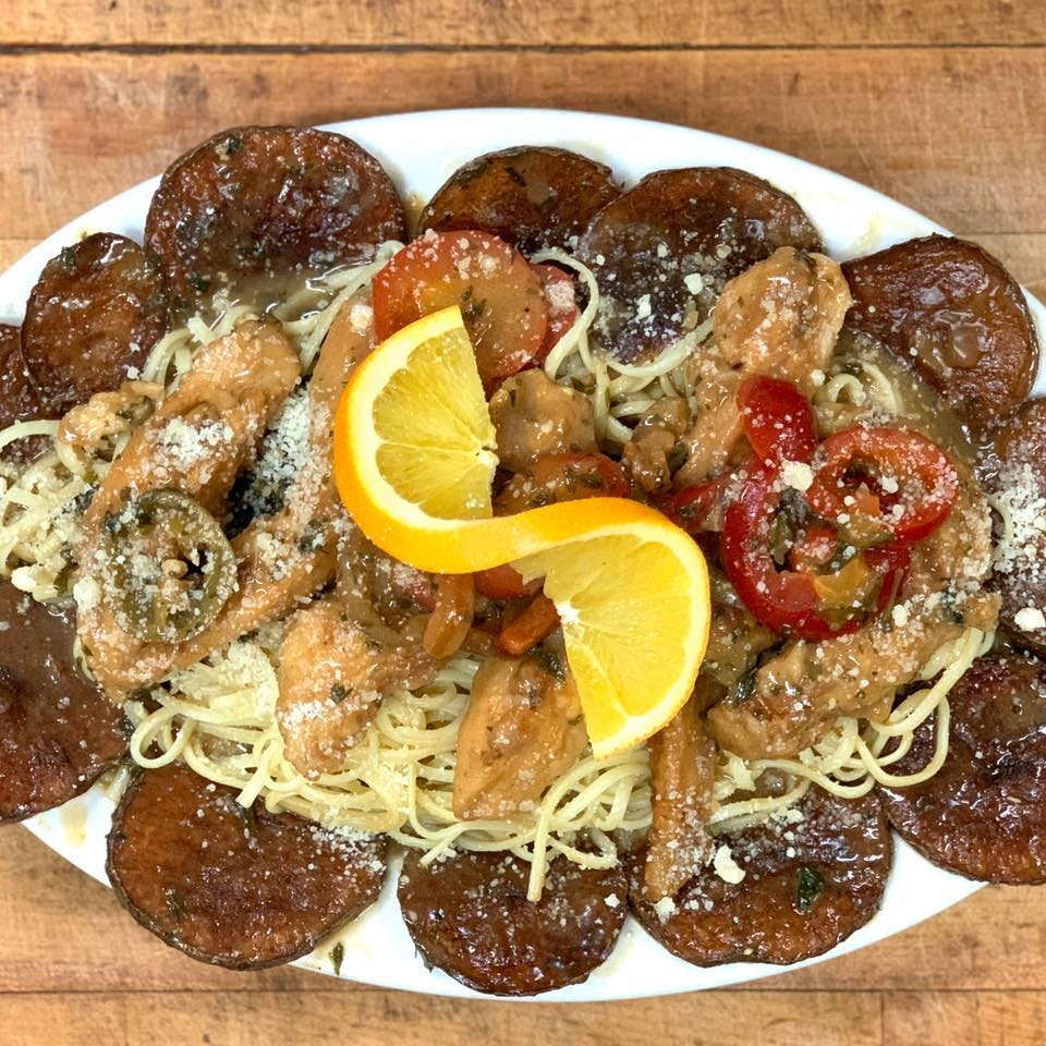 Order Chicken Calabrese - Entree food online from Tani Pizza store, Butler on bringmethat.com