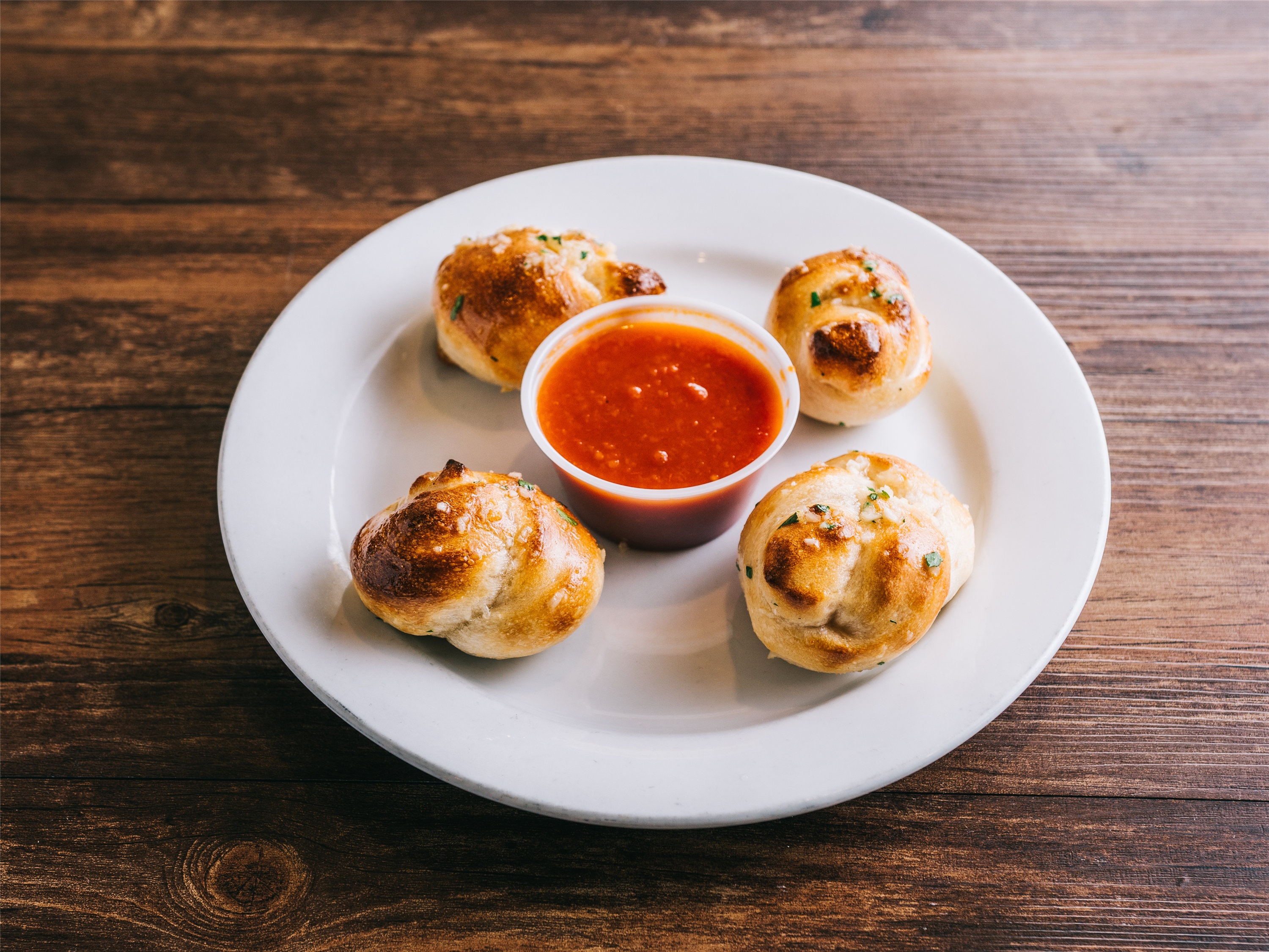 Order Garlic Knots for 4 food online from Lisa's Pizza store, Westwood on bringmethat.com