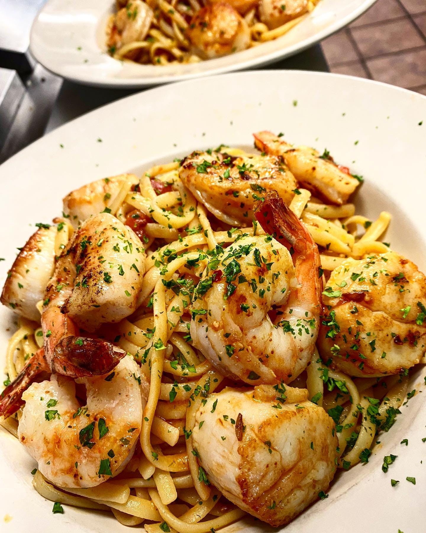 Order Shrimp & Scallop Scampi Special - Special food online from Alfredo Pizza store, Bally on bringmethat.com