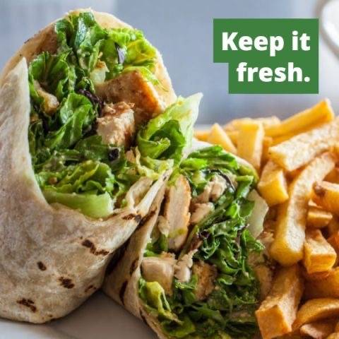 Order CHICKEN CAESAR WRAP food online from Meeting Street Cafe store, Providence on bringmethat.com