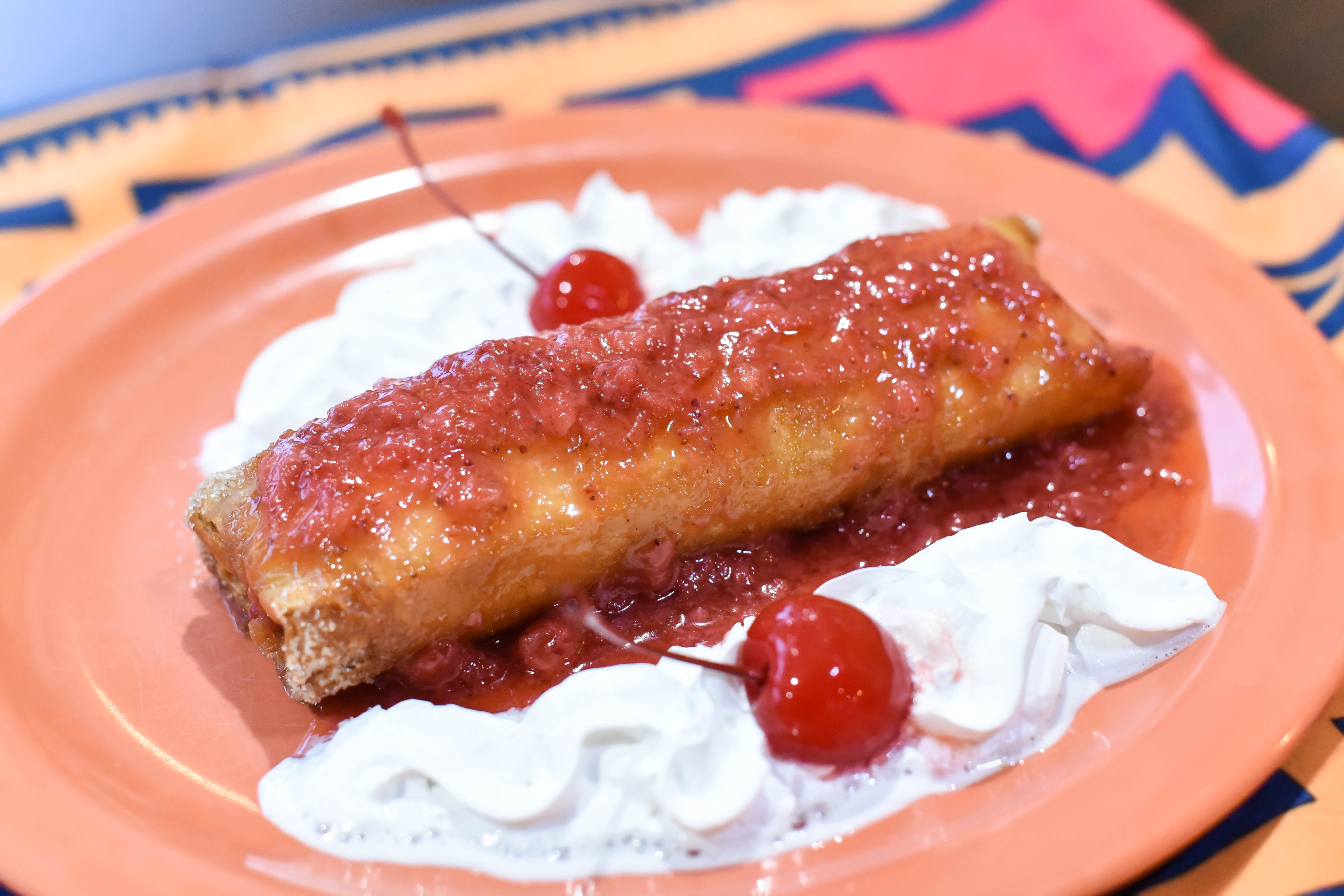 Order Strawberry Cheesecake Chimichanga food online from Don Taco Bar And Grill store, Dearborn on bringmethat.com