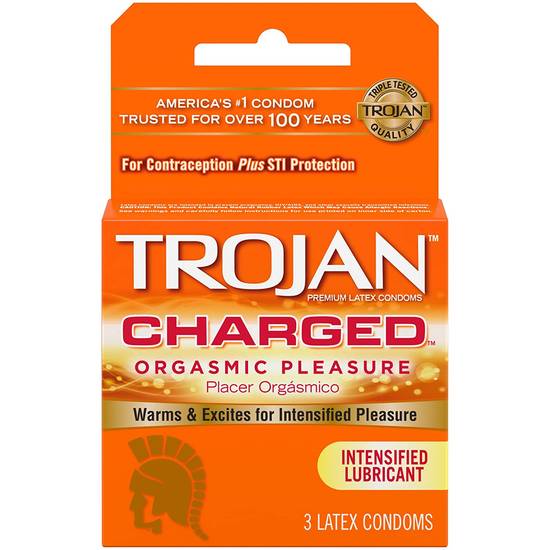 Order Trojan Intensified Charged Orgasmic Pleasure Condoms food online from Exxon Food Mart store, Port Huron on bringmethat.com