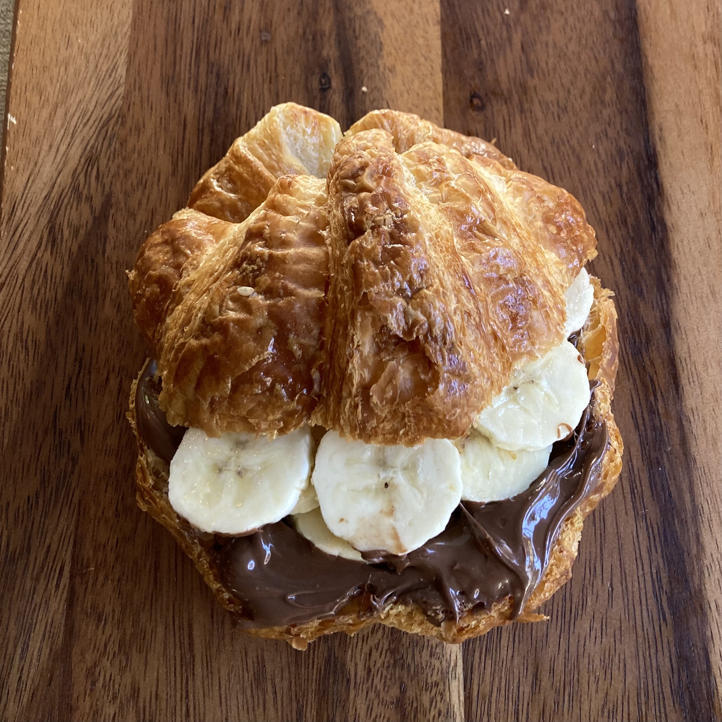 Order Croissant with Nutella and Bananas food online from B Cup store, New York on bringmethat.com