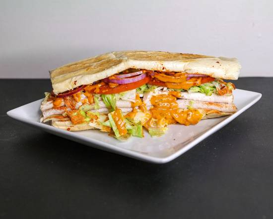 Order Spicy Cuban Sandwich  food online from 2 Ladies And The Cuban store, Fairburn on bringmethat.com
