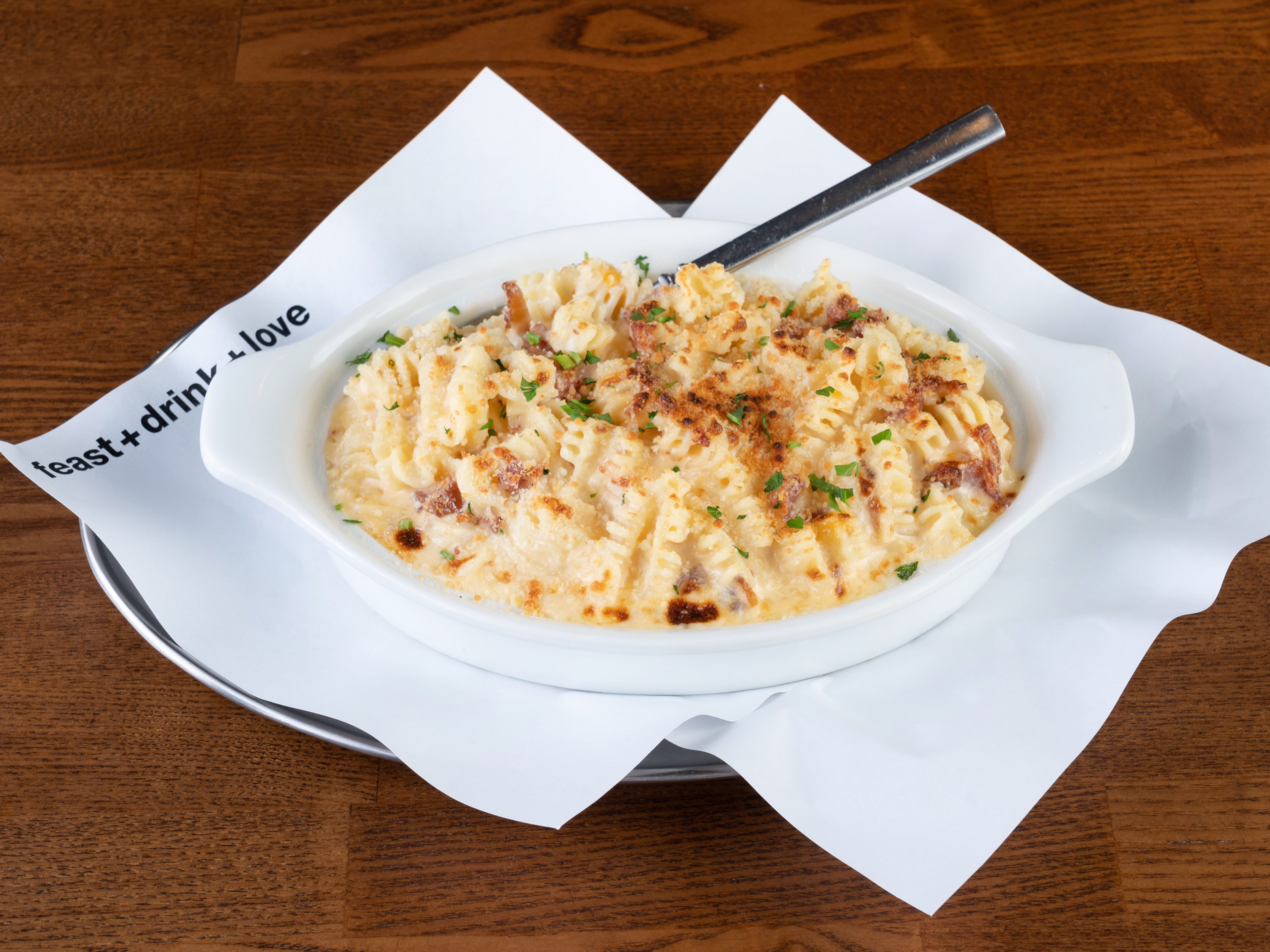 Order 3 Pig Truffled Mac and Cheese food online from Urban Eats store, Houston on bringmethat.com