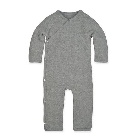 Order Burt's Bees Baby® Newborn Quilted Kimono Coverall in Grey food online from Bed Bath & Beyond store, Lancaster on bringmethat.com