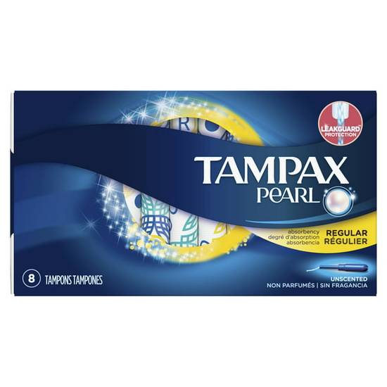 Order Tampax Pearl Plastic Regular Unscented - Pack Of 8 food online from Exxon Food Mart store, Port Huron on bringmethat.com
