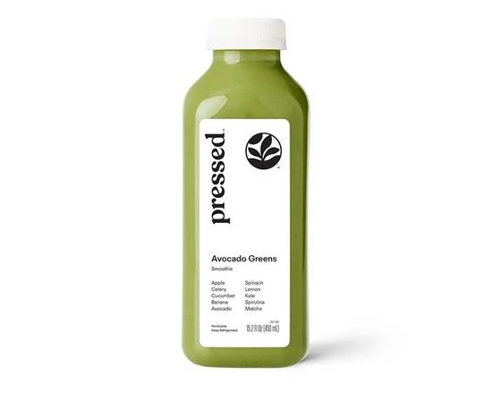 Order Avocado Smoothie w/ Greens food online from Pressed store, Fresno on bringmethat.com
