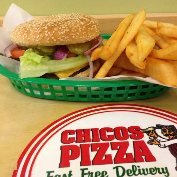 Order Burger, Coke and French Fries food online from Chicos Pizza store, San Francisco on bringmethat.com