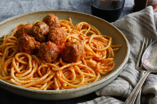 Order Pasta with Meatballs food online from Sutton cafe store, New York on bringmethat.com