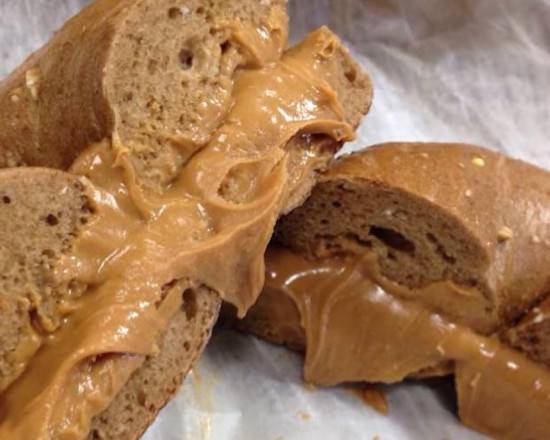 Order Bagel with Creamy Peanut Butter food online from Superior Gourmet Marketplace store, New York on bringmethat.com