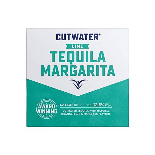 Order Cutwater Tequila Margarita (4PKC 12 OZ) 122732 food online from BevMo! store, Riverbank on bringmethat.com