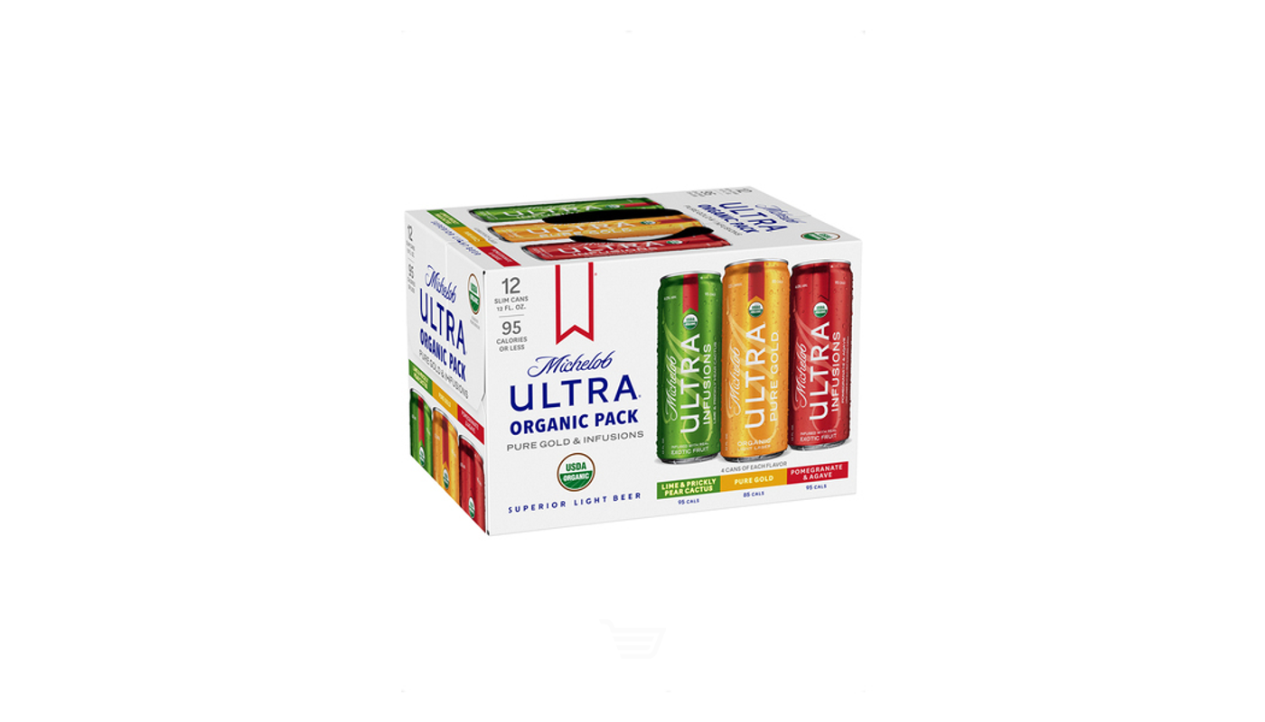 Order Michelob Ultra Pure Gold & Infusions Light Beer Variety 12 Pack 12 oz Cans food online from Circus Liquor store, Los Angeles on bringmethat.com