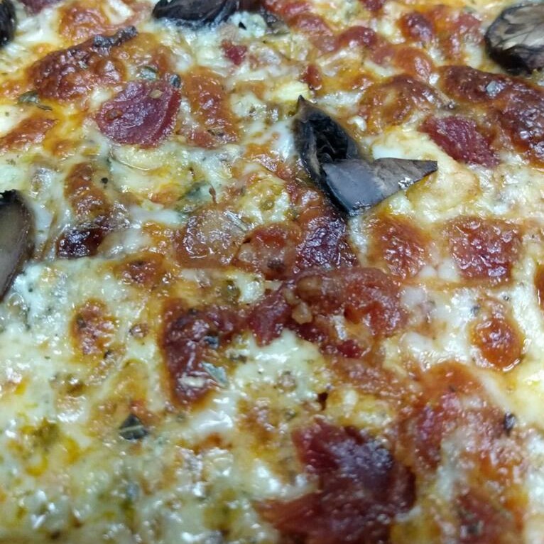 Order Bacon and Blue Cheese Pizza food online from Pizza Stop store, Silver Spring on bringmethat.com